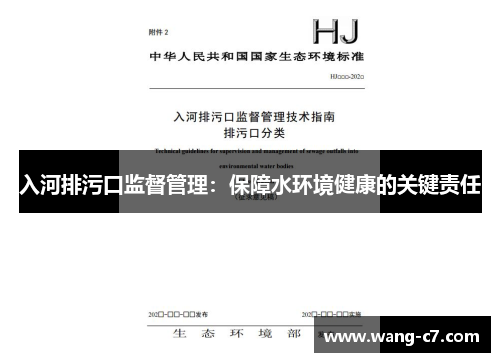 入河排污口监督管理：保障水环境健康的关键责任